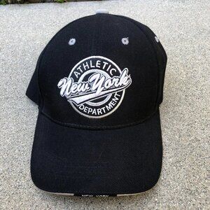 Vintage DECKY Athletic New York Department Baseball Hat Men's One Size Black Cap